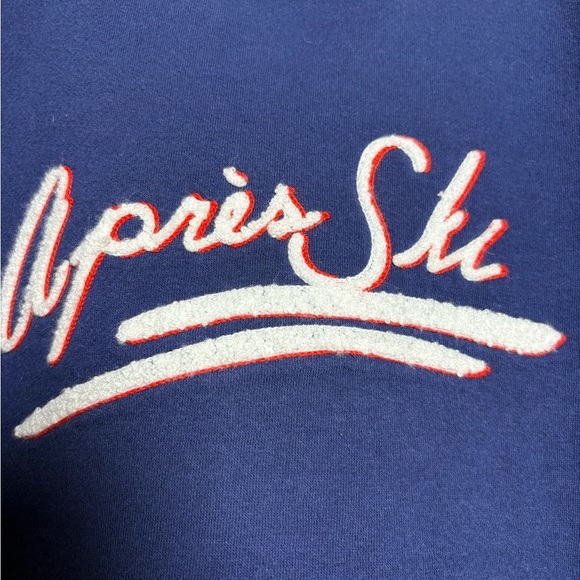 J Crew “Après Ski” Women's Oversized, Cropped, Navy, Super Soft Sweatshirt. S - Picture 2 of 12